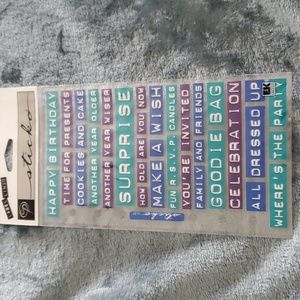 10/$20 Happy Birthday Word Stickers Scrapbooking